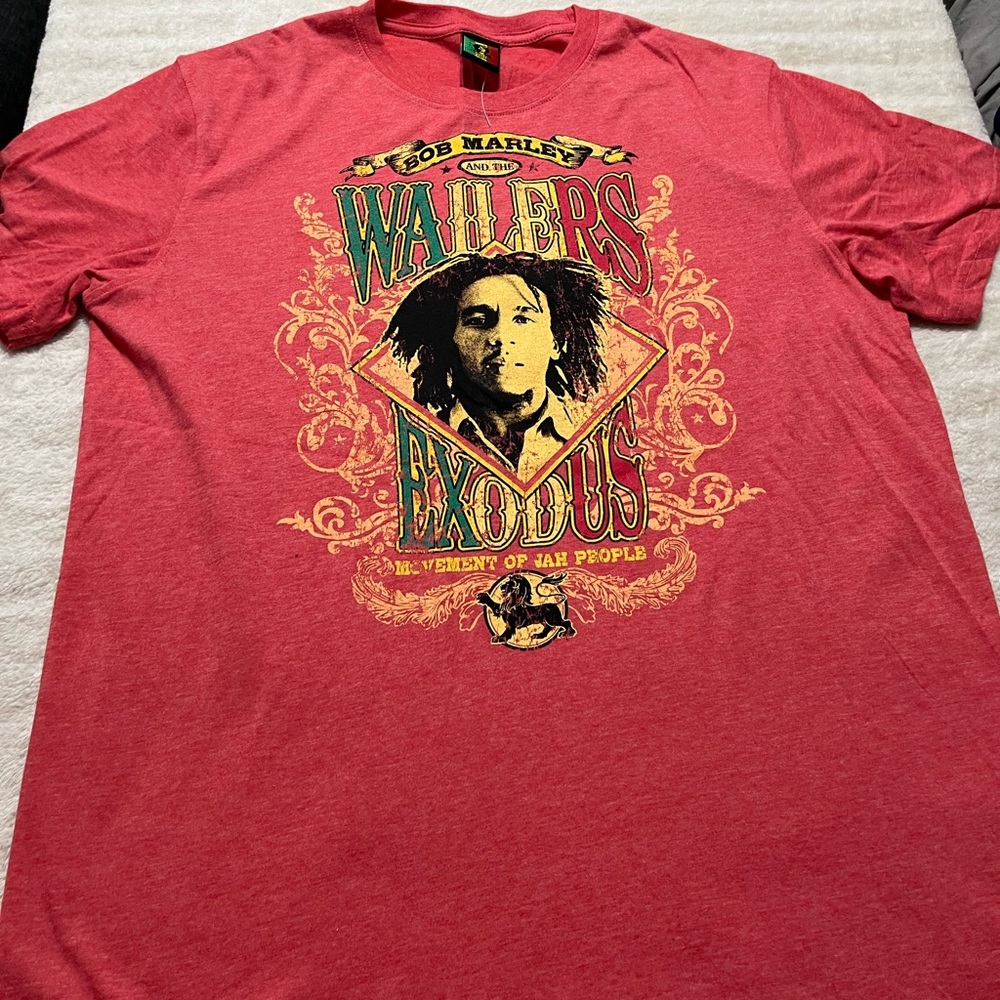 Bob Marley Red Graphic T-Shirt XL